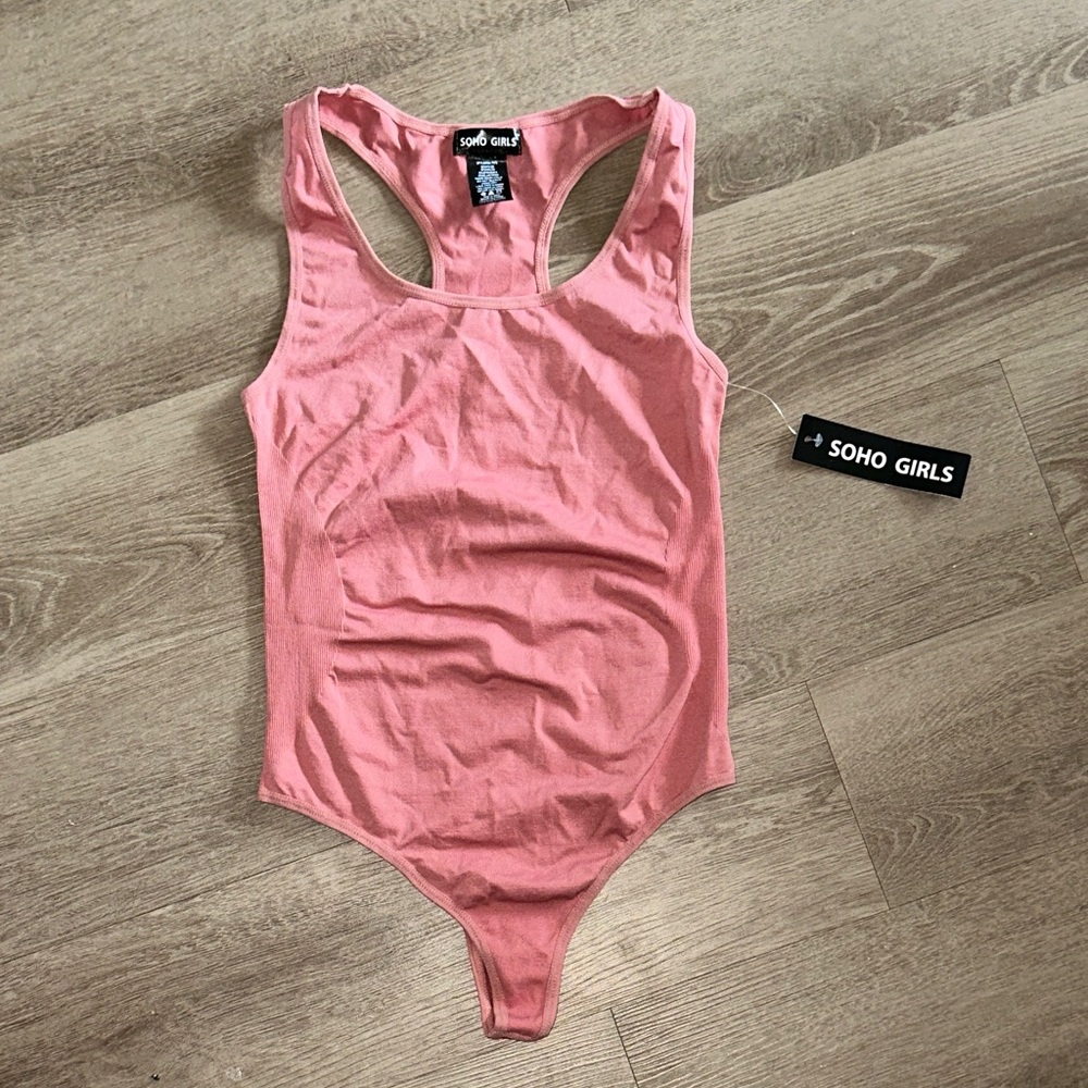 Soho Girls Pink Bodysuit